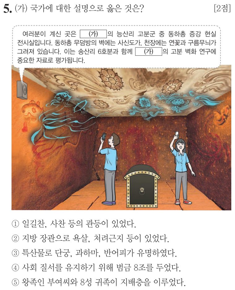 5번 문항: (가) 국가에 대한 설명으로 옳은 것은?